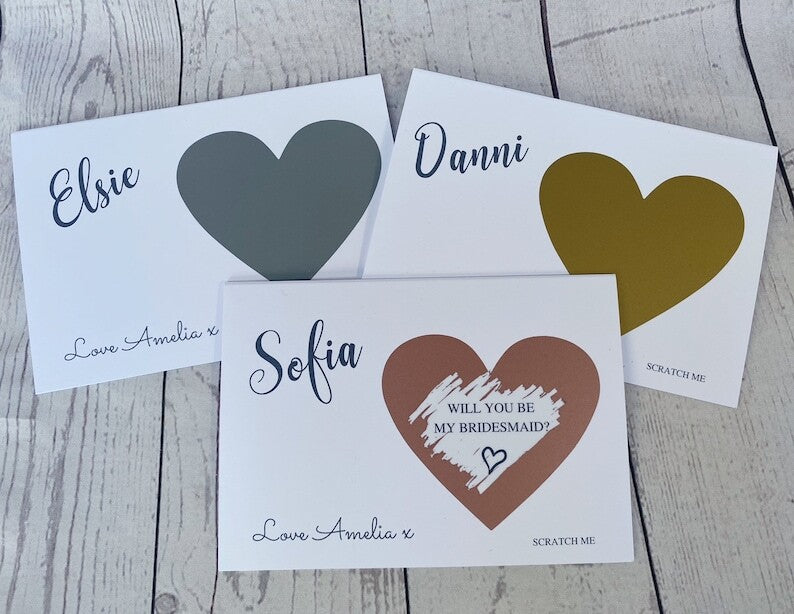 Bridesmaid Scratch Proposal Card