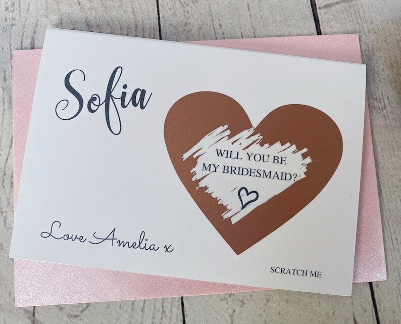 Bridesmaid Scratch Proposal Card