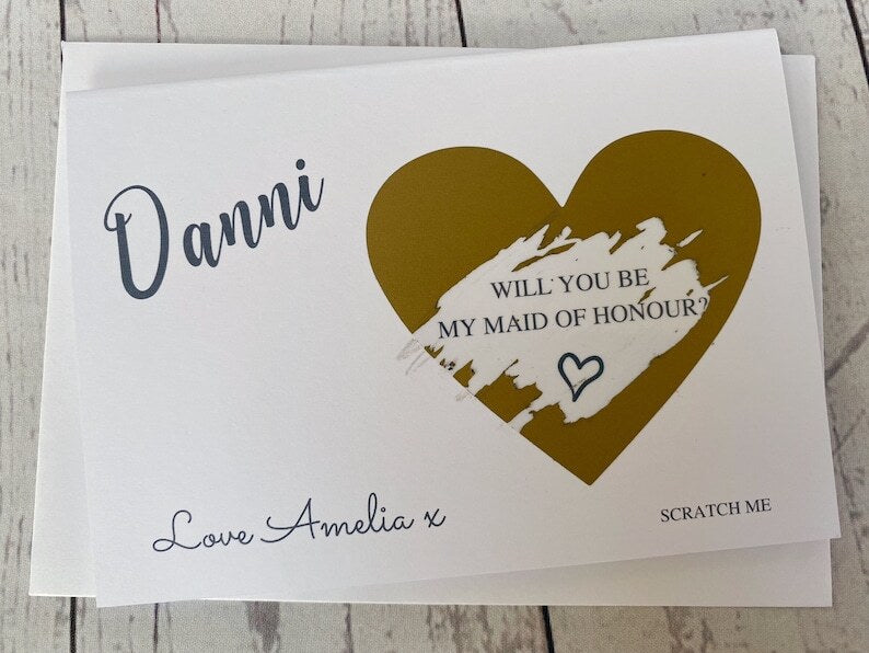 Bridesmaid Scratch Proposal Card