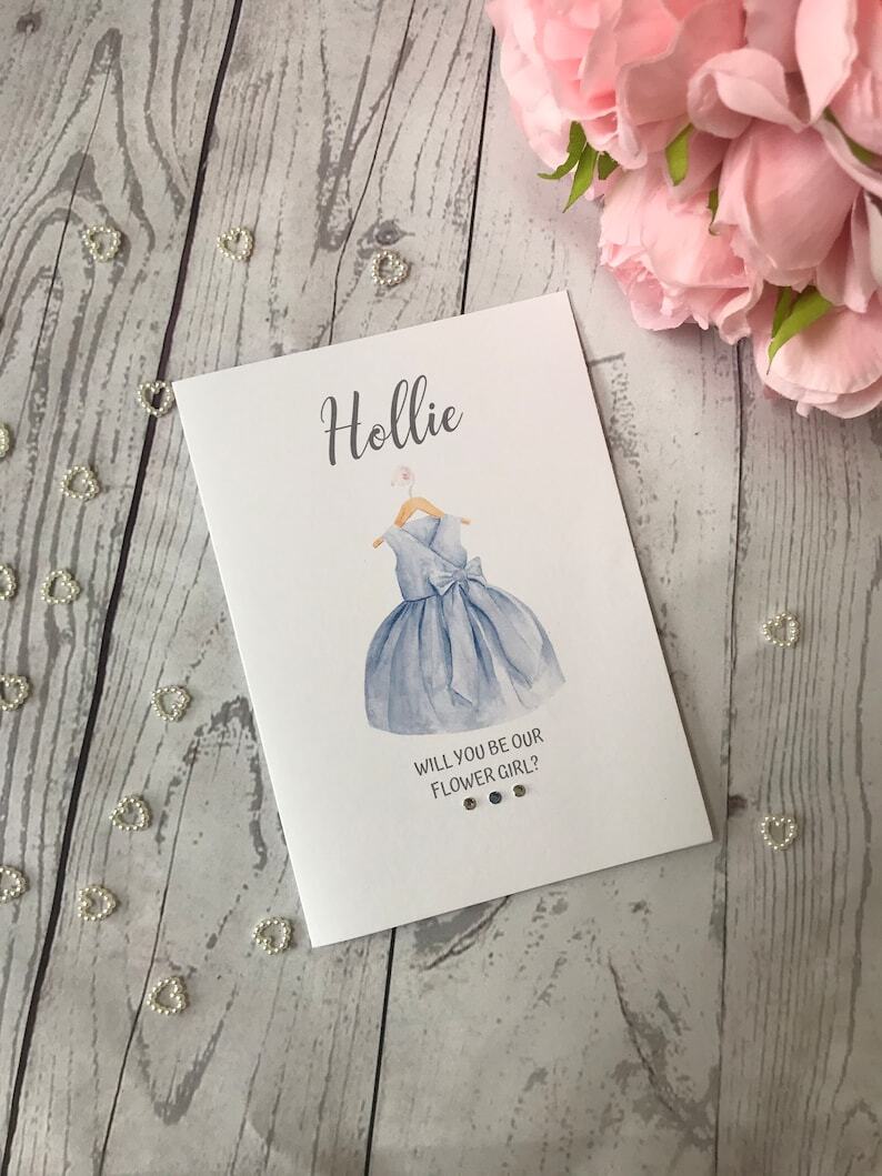 Personalised Will you be our flower girl Card
