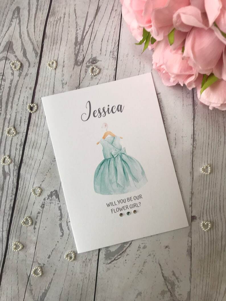 Personalised Will you be our flower girl Card