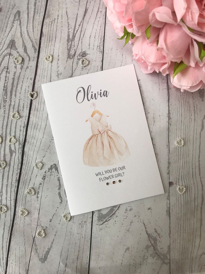 Personalised Will you be our flower girl Card