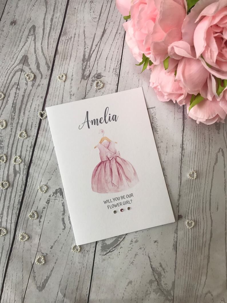 Personalised Will you be our flower girl Card