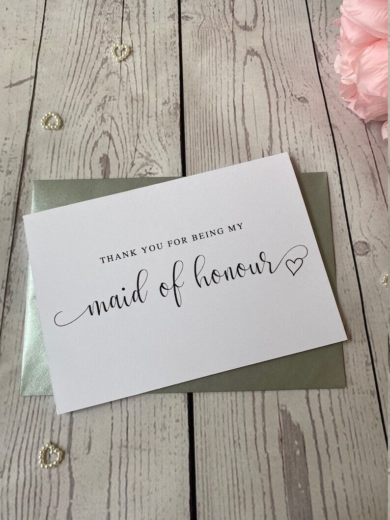 Thank You Bridesmaid Card