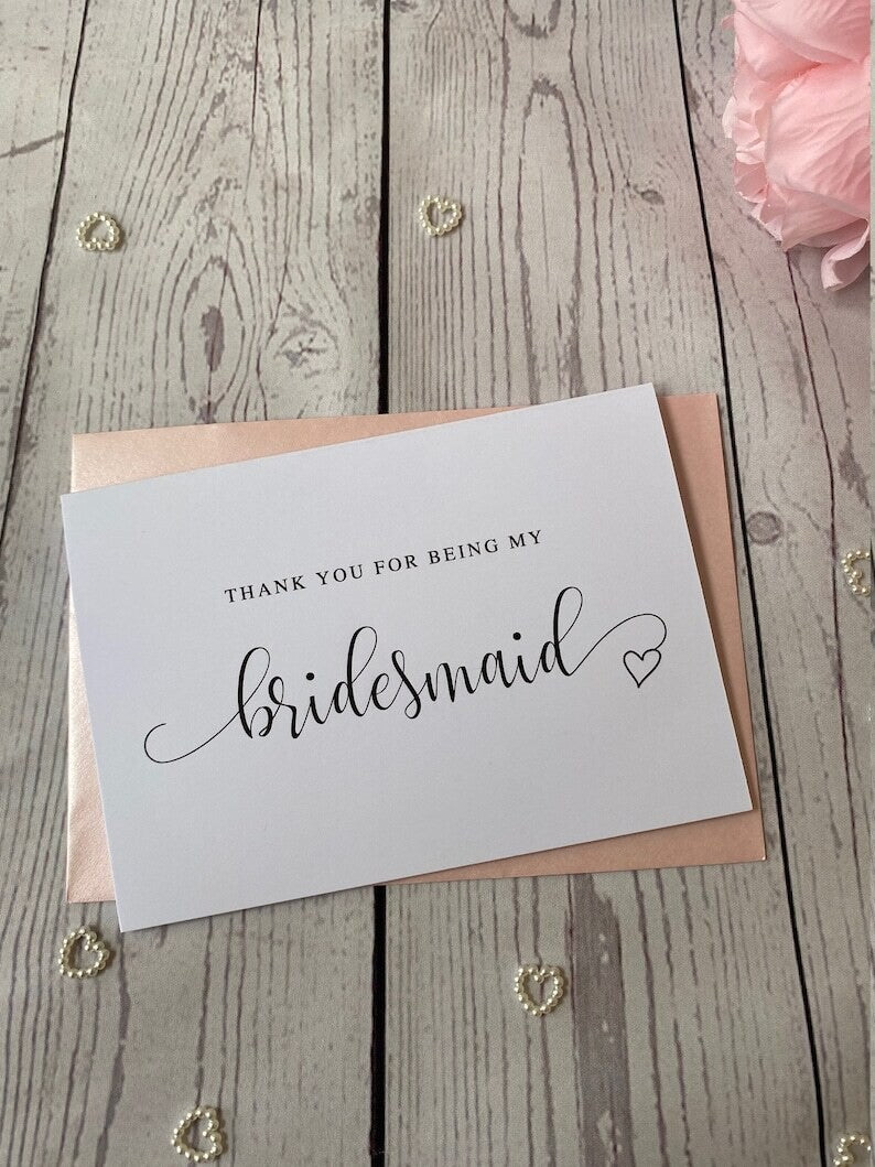 Thank You Bridesmaid Card