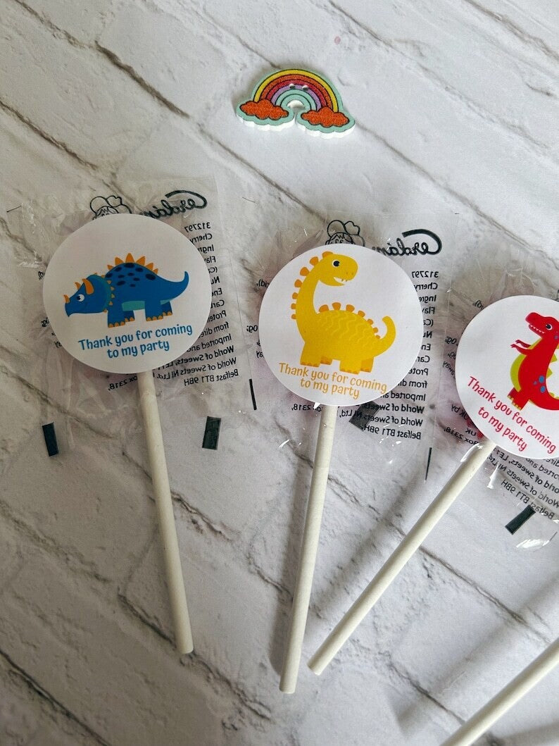 Bulk Dinosaur birthday party lollipops