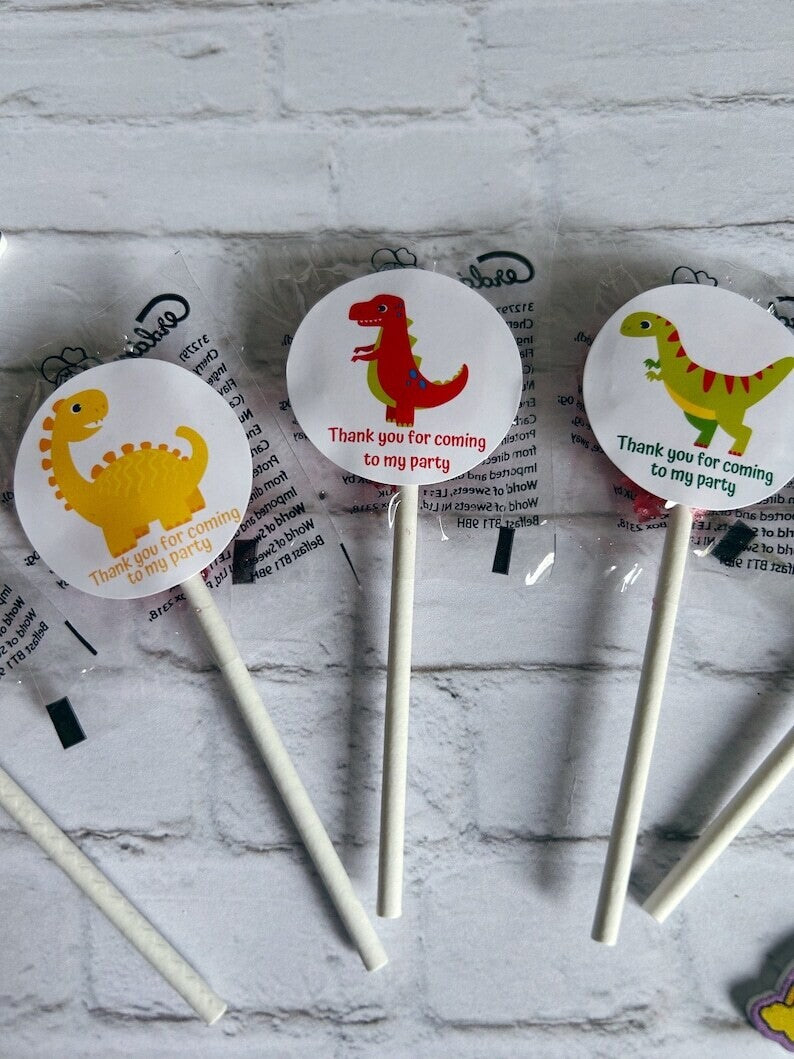 Bulk Dinosaur birthday party lollipops