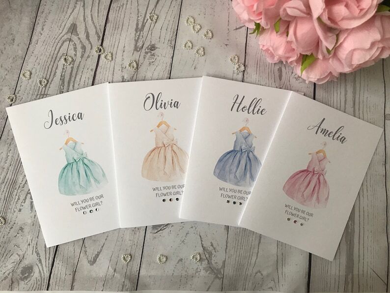 Personalised Will you be our flower girl Card