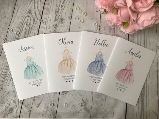Personalised Will you be our flower girl Card