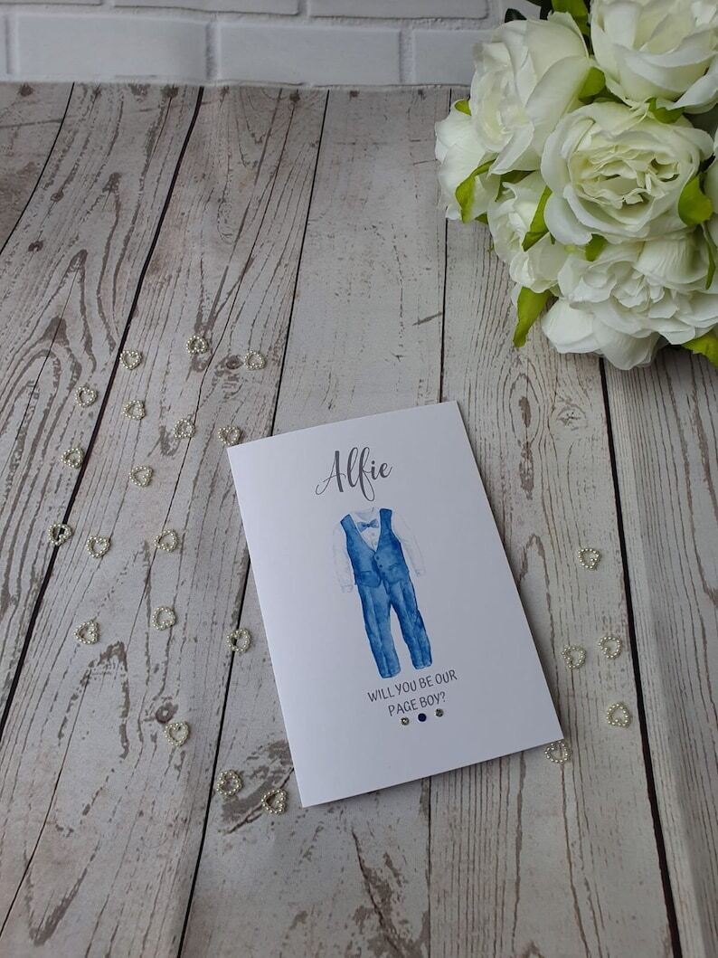 Personalised Will you be our Page boy card