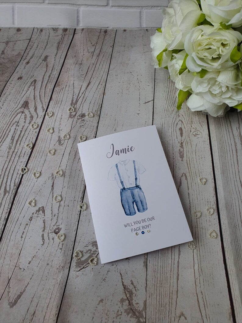 Personalised Will you be our Page boy card