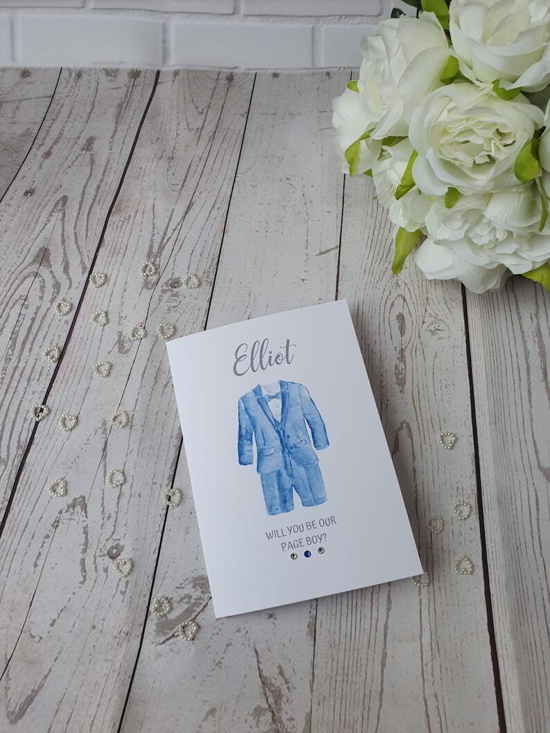 Personalised Will you be our Page boy card