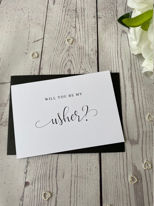 Will You Be My Usher Card
