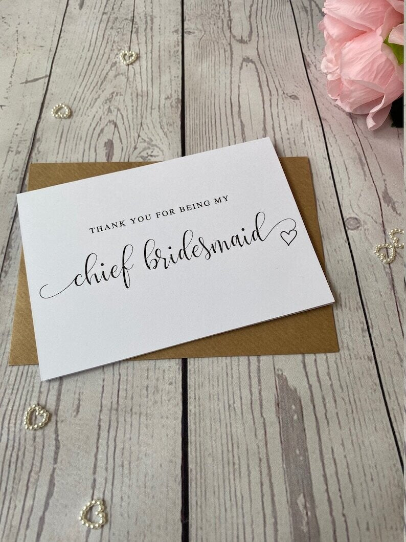 Thank You Bridesmaid Card