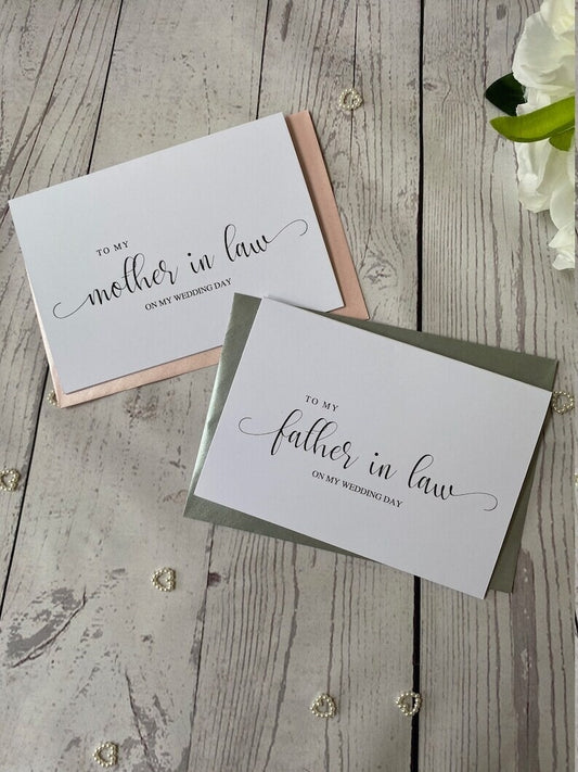 To My Mother In Law / Father In Law Card