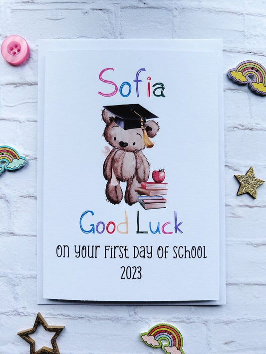 First day of school card Reception Card