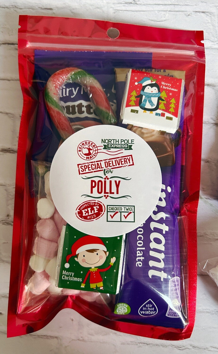 Personalised Christmas Special Delivery hot chocolate Christmas eve box filler Christmas Chocolate Christmas eve gift Christmas stocking filler Stocking Stuffer