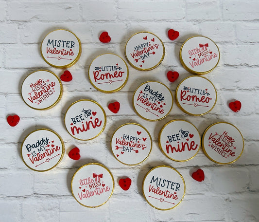 5 x Valentines day Chocolate coins