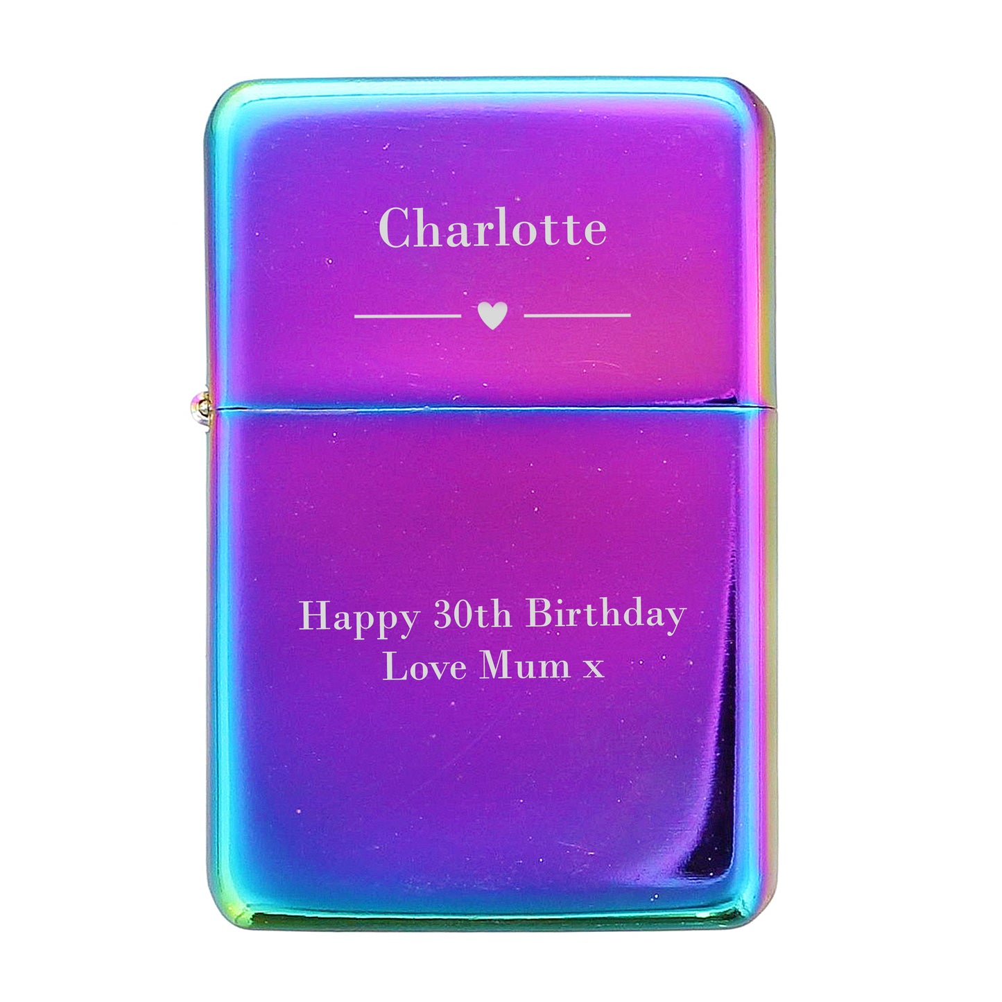 Personalised Decorative Heart Pink Lighter