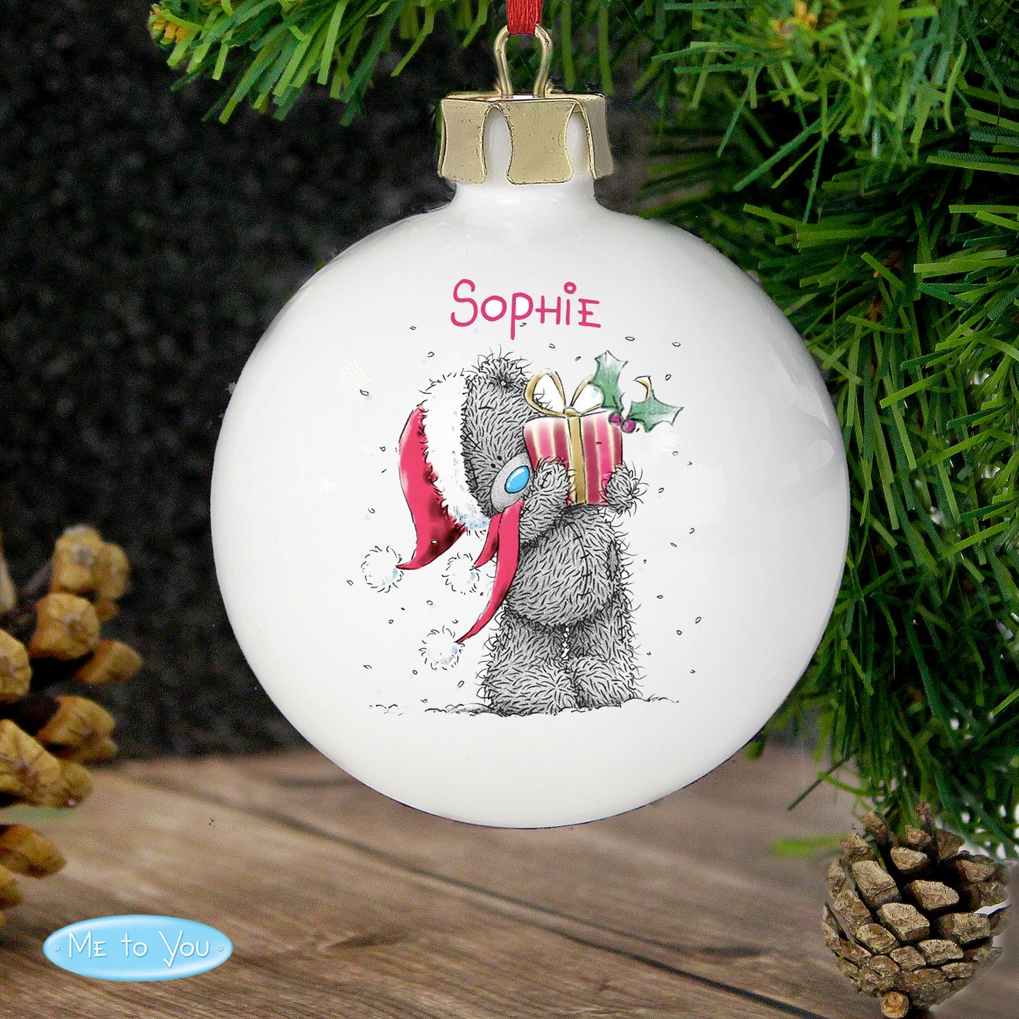 Personalised Me To You Christmas Bauble