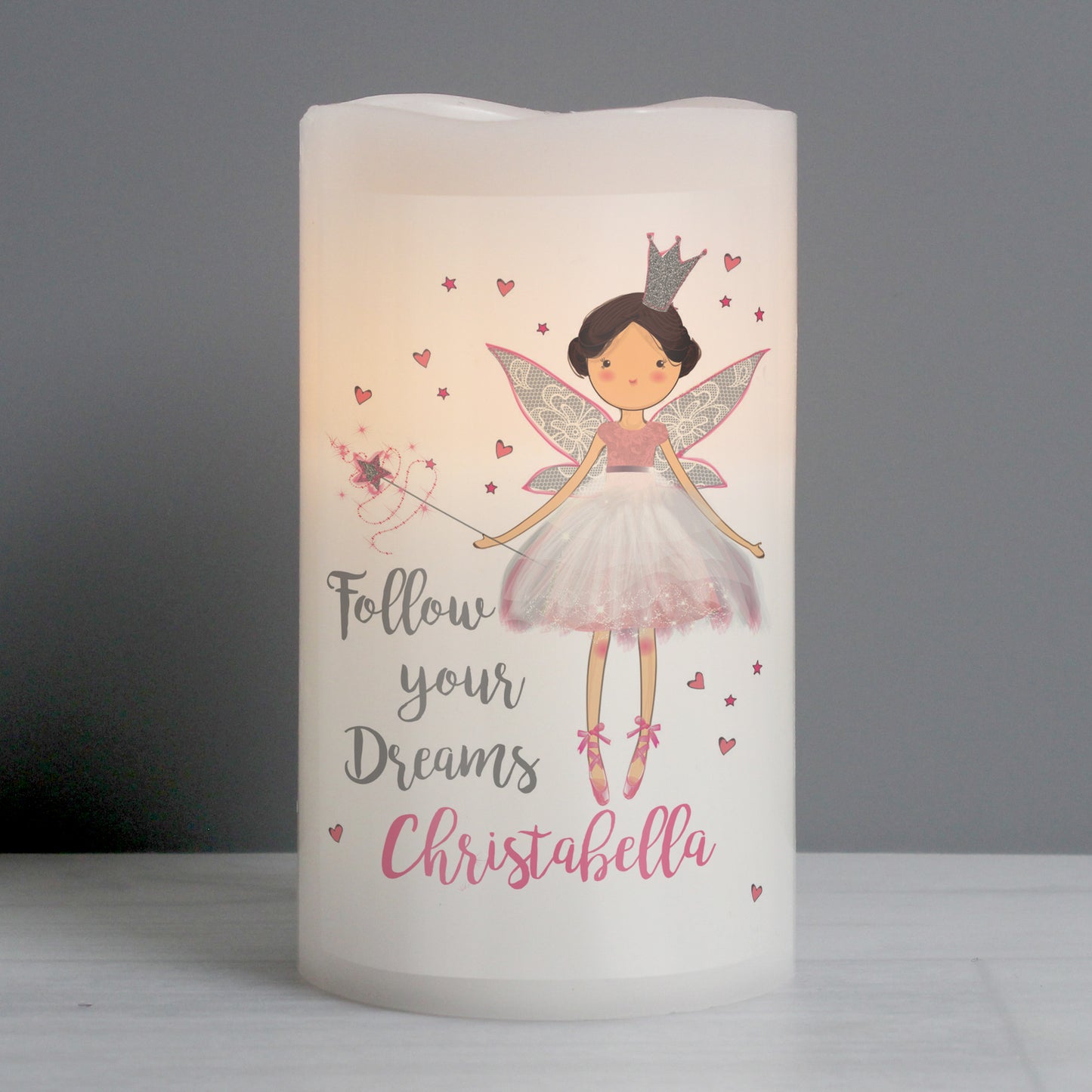Personalised Fairy Princess Night Light LED  Candle