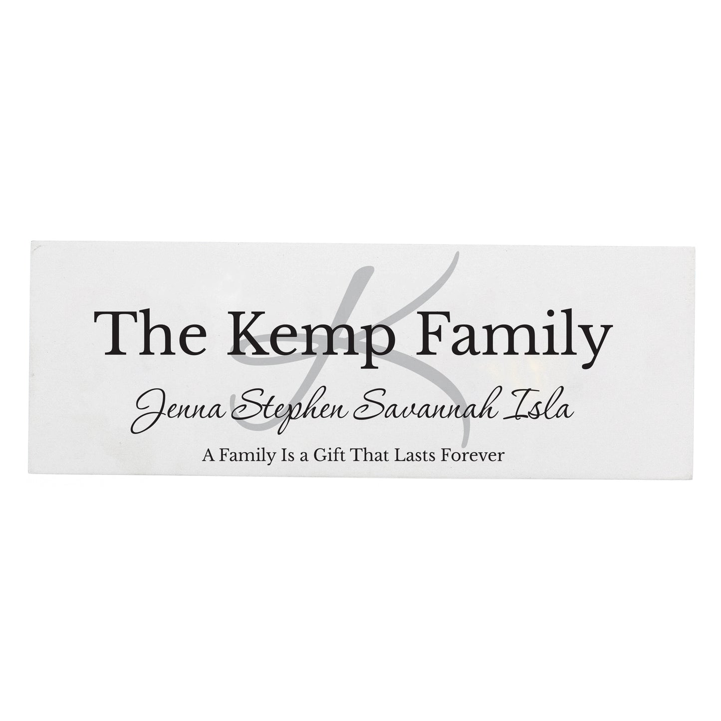 Personalised Family Wooden Mantel Decoration