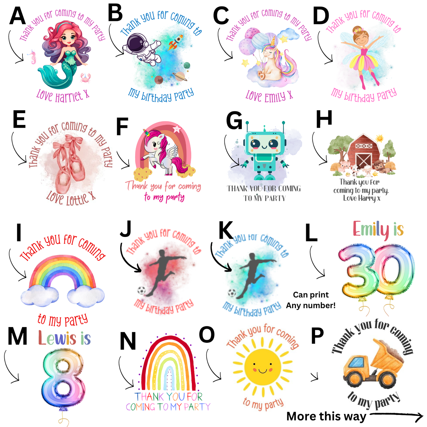 Personalised Birthday sweet bags